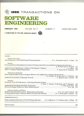 IEEE Transactions on Software Engineering